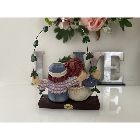 Kurt Adler Raggedy Ann & Andy Christmas Swing Ornament Vtg 2002 Simon Schuster - Picture 15 of 16